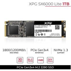 ASX6000LNP-1TT-C ADATA SX6000 INTERNAL SSD M.2 PCIe Gen 3*4 NVMe 2280 1TB