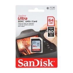 SanDisk Ultra SDXC 64GB 80MB/s Class 10 UHS-I, SDSDUNC-064G-GN6IN
