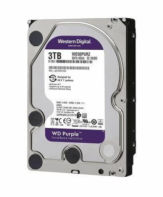 WD Purple Surveillance Hard Drive – 3 TB, 64 MB, 5400 rpm,WD30PURZ