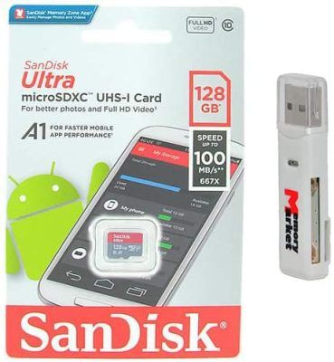 SanDisk MicroSD CLASS 10 98MBPS 128GB W/O ADAPTER, SDSQUAR-128G-GN6MN