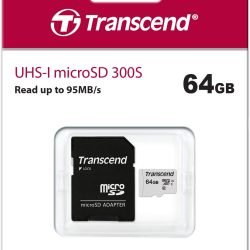 Transcend 64GB microSD w/ adapter UHS-I U1, TS64GUSD300S-A