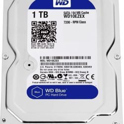 WD Blue PC Desktop Hard Drive 3.5″ – 1TB, 64 MB, 7200 rpm, WD10EZEX