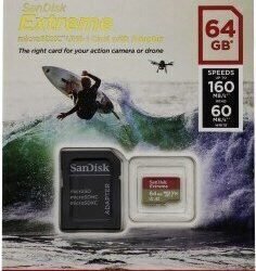 SanDisk Extreme 64 GB microSDXC Memory Card, SDSQXA2-064G-GN6AA