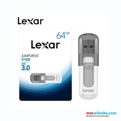 64GB Lexar® JumpDrive® V100 USB 3.0 Flash Drive, Global|LJDV100-64GABGY