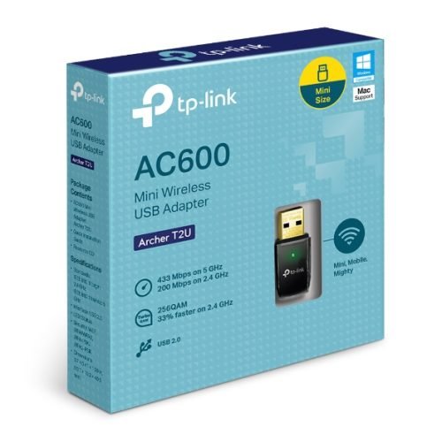 TP-Link Archer TL-T2U Plus AC600 Wireless Dual Band USB 2.0 Adapter