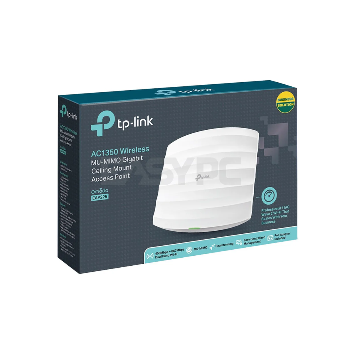 TP-Link TL-EAP225 AC1350 Wireless MU-MIMO Gigabit Ceiling Mount Access Point