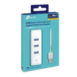 TP-Link UE330 USB 3.0 3-Port Hub & Gigabit Ethernet Adapter 2 in 1 USB Adapter