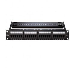 D-LINK 24 Port Cat6 Unshielded Fully Loaded Punch Down Patch Panel – Keystone Type -1U- Black Colour