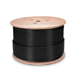 D-Link Cat 5E FTP 24 AWG UV Rated PVC Outdoor Cable-305M Roll (Black Colour)
