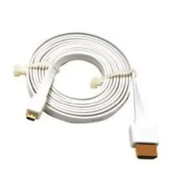 D-Link HDMI 1.4 A Type D (HDMI to Micro HDMI) 1.8m Flat Cable White (PE Packing) – HCB-4ADWHIF-1-8