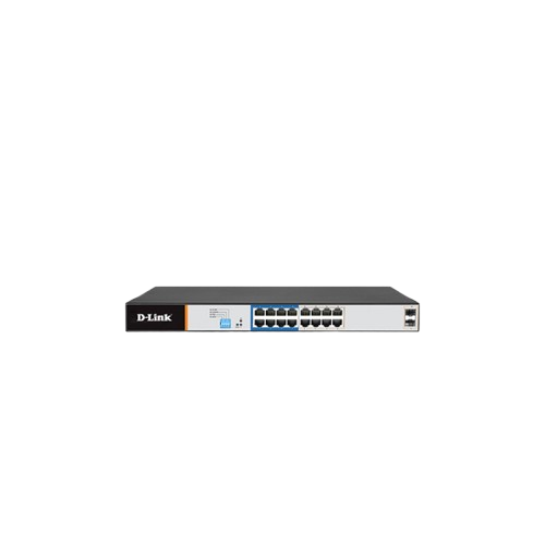 D-Link DGS-F1210-18PS-E 16-Port Gigabit Long Range 250m PoE+ Smart Switch