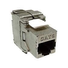 D-link Cat6 FTP 180 degree Punch Down Keystone Jack (Silver Colour)