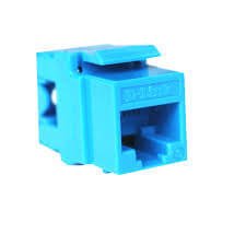 Cat6 UTP 180〫Punch Down Keystone Jack – Blue Colour