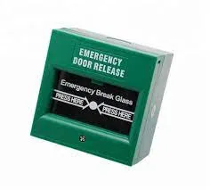 Emergency Break Glass Fire Alarm Exit Button Green