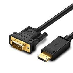 UGREEN DP Male to VGA Male Cable 1.5m (Black) – DP105 UG-10247