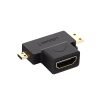 UGREEN Micro HDMI Male + Mini HDMI Male to HDMI Female Adapter – HD129 – UG-20144