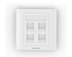 VENTION 4 PORT WALL FACEPLATE WHITE 86 TYPE