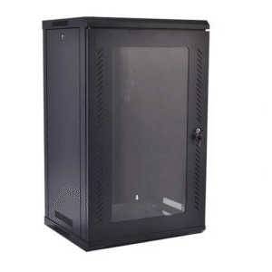 15U Data Cabinet 600x450mm Wall Mount Network Cabinet with Glass Door and Cooling Fan