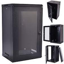 18U Wall Mount Data Cabinet 600 x 600 (Black)