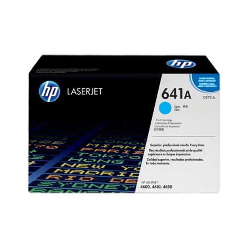 HP 641A Cyan Original LaserJet Toner Cartridge (C9721A)