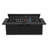 Table Pop up Power Connection Box with Outlet Network HDMI for Conference desk - Rapidtech