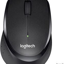 Logitech M330 SILENT PLUS Wireless Mouse, 2.4GHz with USB Nano Receiver, 1000 DPI Optical Tracking, 2-year Battery Life, Compatible with PC, Mac, Laptop, Chromebook - Black