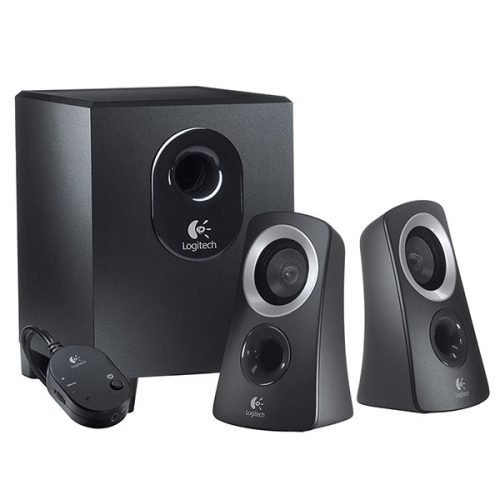 Logitech Z313 2.1 Multimedia Speaker System with Subwoofer, Full Range Audio, 50 Watts Peak Power, Strong Bass, 3.5mm Inputs, PC/PS4/Xbox/TV/Smartphone/Tablet/Music Player - Black