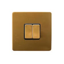 Gold - 2 Gang 2 Way Switch