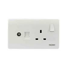 Single Socket With TV And Data Socket