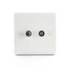 Television Slim 2 Gang Socket