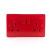 Twin Red Standard Socket