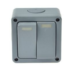 Waterproof 2 Gang 2 Way Switch