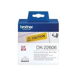 Brother DK-22606 62mm Black on Yellow tape