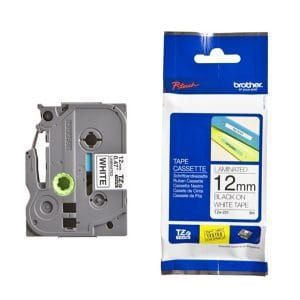 Brother TZE-231 12mm Black on White Label tape