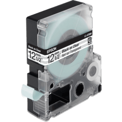 Epson LC-4TBN9 Black on clear Tape