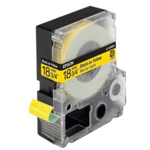 Epson LC-5YBP9 Black on Yellow Label Tape – 18mm x 9m