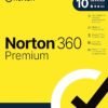 Norton 360 Premium for 10 Devices with Auto-Renewal [Key Card] with Microsoft 365 Family