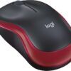 Logitech Wireless Mouse M185 Red - 910-002237