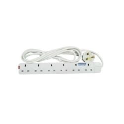 Power King 6-Way Power Extension Cable - White