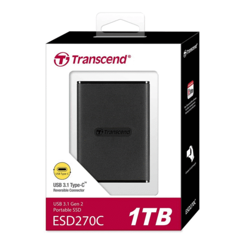 Transcend ESD270C Portable External SSD 1TB - Black TS1TESD270C