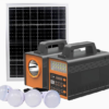 Portable Solar Power System with LED Lights, MP3 Player, and FM Radio