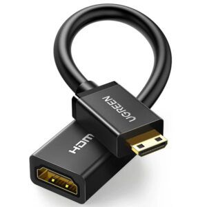 Ugreen Mini HDMI Male to HDMI Female Adapter Cable 22cm – UG- 20137