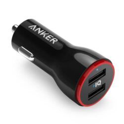 ANKER POWERDRIVE 2 24W 2-PORT CAR CHARGER (BLACK), A2310H11