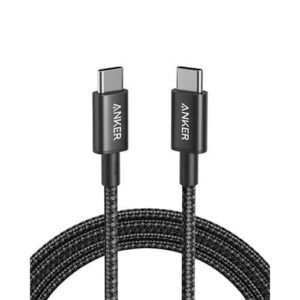 Anker A8757H11 333 USB-C To USB-C (3ft) Cable, 100W Nylon Braided - Black