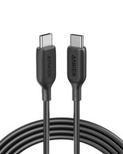 Anker PowerLine USB-C to USB-C 100W Cable (6ft) – A8856H11 – Black