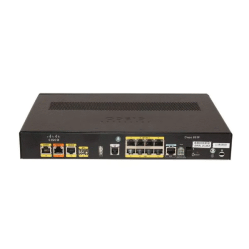 Routing Protocols: RIP, OSPF, BGP, EIGRP WAN Interfaces: Gigabit Ethernet, VDSL2/ADSL2+ LAN Ports: 8 x 10/100/1000 Mbps Ethernet switch Wireless Connectivity: Built-in Wi-Fi (802.11a/b/g/n) Firewall: Stateful firewall with application inspection VPN Support: IPsec, SSL VPN, FlexVPN, hardware-accelerated encryption Security Features: Intrusion Prevention, Cisco ScanSafe web filtering Quality of Service (QoS): Voice and video traffic prioritization Form Factor: Compact, fanless desktop appliance Management Interfaces: CLI, Cisco IOS Software, Cisco Prime Infrastructure USB Ports: USB 2.0 for flash memory Redundancy Support: VRRP, HSRP, MHSRP, dial-backup