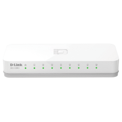 D-Link DES-1008C/B 8-Port 10/100 Mbps Unmanaged Ethernet Switch with UK Plug