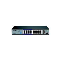 D-Link DES-F1016P-E/B 16-Port Fast Ethernet Unmanaged Long Range 250m PoE+ Surveillance Switch
