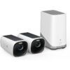 Eufy Security eufyCam 3 – 2-Cam Kit (S330) – Wire-Free 4K Security Cameras with Built-in Solar Panels – White (T88713W1)
