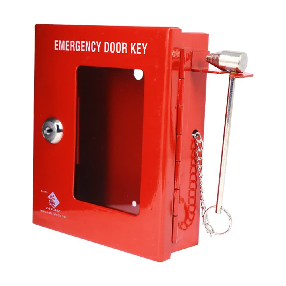Quick Access Break Glass Emergency Key Box with Hammer and Chain